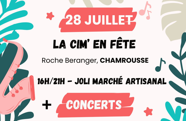 Affiche la Cim' en fte march artisanal et concert Chamrousse
